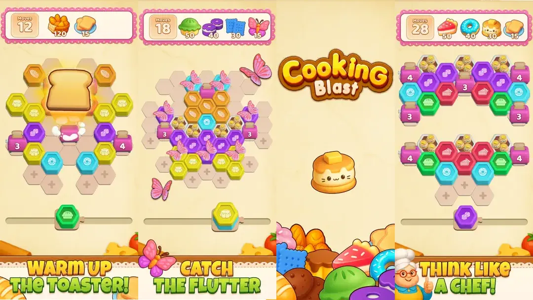 Cooking Blast 3D: Hexa Match